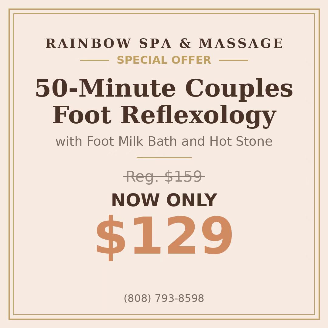 50-Minute Couples Foot Reflexology, special price $129