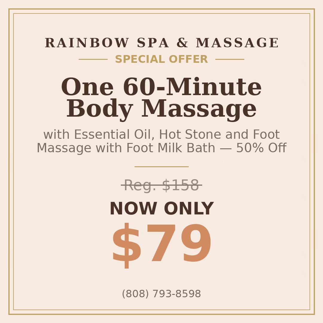 60-Minute Body Massage for One, special price $79