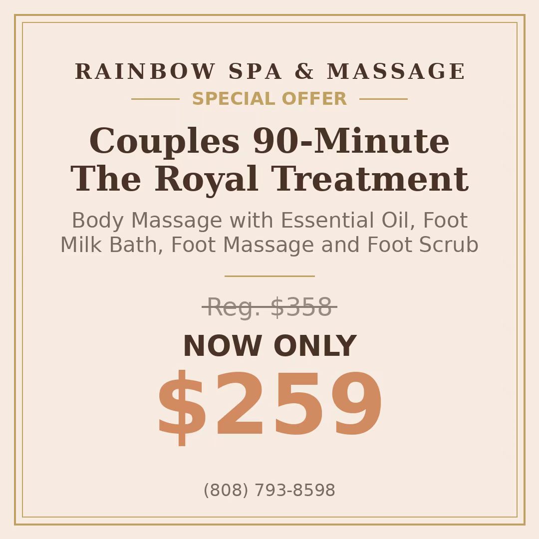 90-Minute Couples Royal Treatment, special price $259